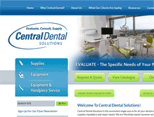 Tablet Screenshot of central-dental.ca
