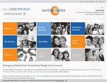 Tablet Screenshot of central-dental.co.uk